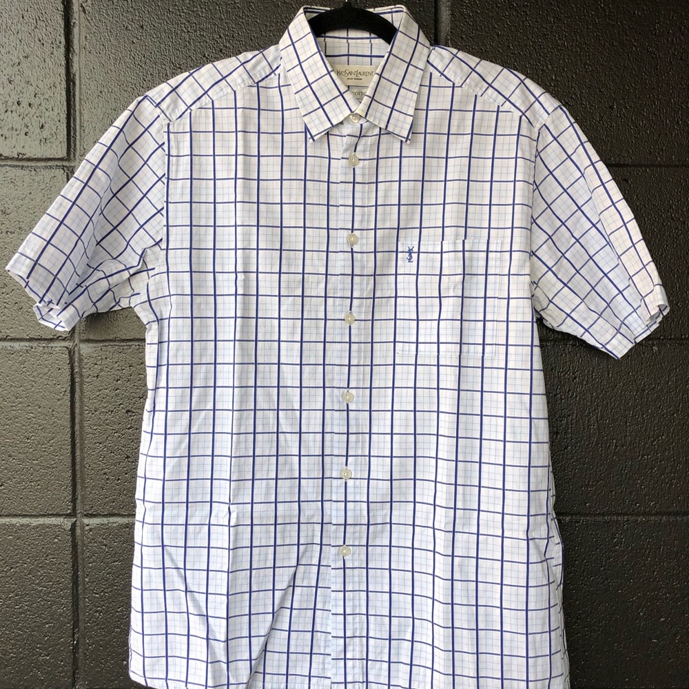 Vintage YSL short sleeve dress shirt